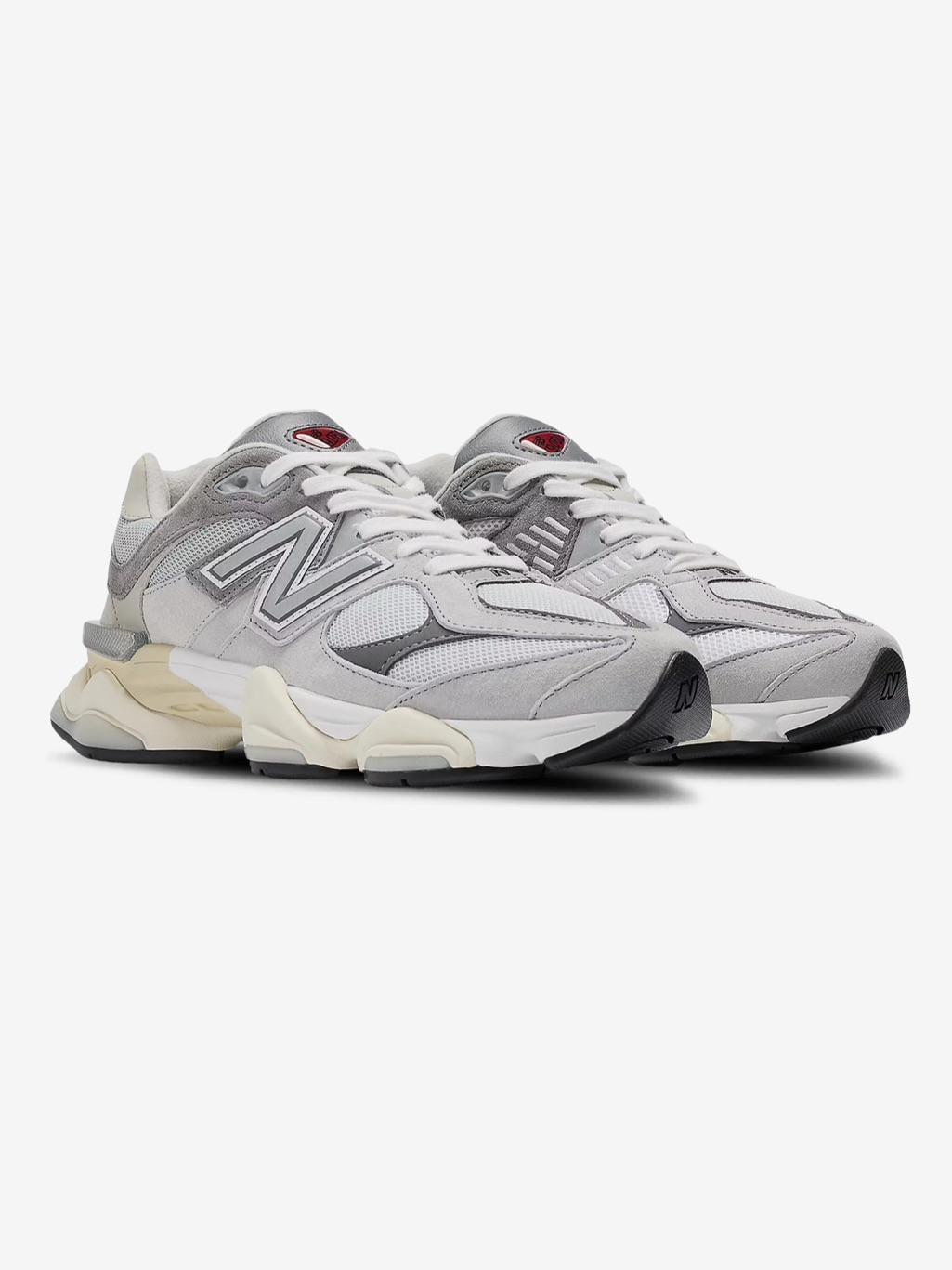 New Balance Grey And Cream 9060 Athletic Sneakers